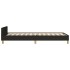 Estructura de cama sin colchón tela negro 80x200