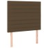Estructura de cama sin colchón tela marrón oscuro 100x200