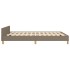 Cama sin colchón tela gris taupe 140x190