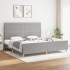 Cama sin colchón tela gris claro 200x200