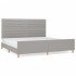 Cama sin colchón tela gris claro 200x200