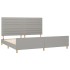 Cama sin colchón tela gris claro 200x200