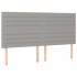 Cama sin colchón tela gris claro 200x200