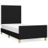 Estructura de cama sin colchón tela negro 100x200