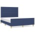 Cama sin colchón tela azul 140x190