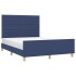Cama sin colchón tela azul 140x190