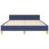 Cama sin colchón tela azul 140x190