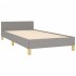 Estructura de cama sin colchón tela gris claro 90x200