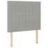 Estructura de cama sin colchón tela gris claro 90x200