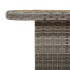 Mesa de jardín ratán sintético y madera acacia gris 80x80x71
