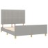 Cama sin colchón tela gris claro 140x190