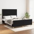 Cama sin colchón tela negro 140x190