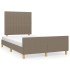 Estructura de cama sin colchón tela gris taupe 120x200