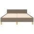 Estructura de cama sin colchón tela gris taupe 120x200