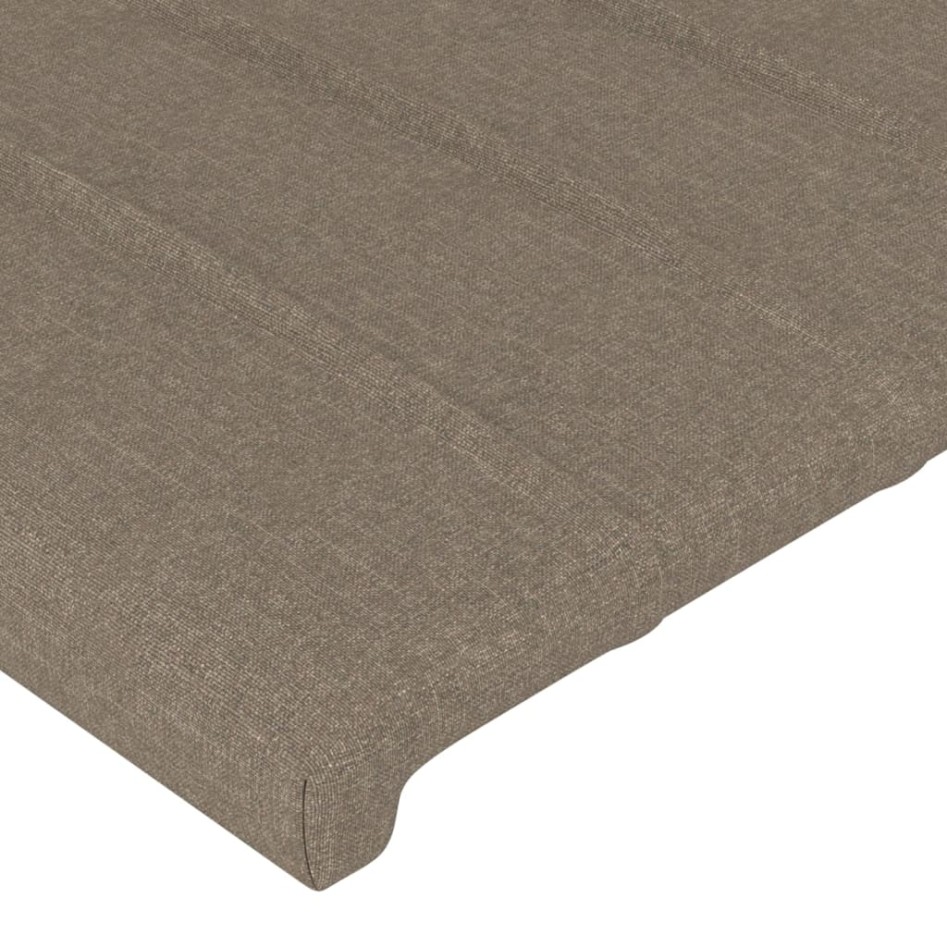 Estructura de cama sin colchón tela gris taupe 90x190