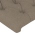 Estructura de cama sin colchón tela gris taupe 90x190