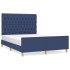 Cama sin colchón tela azul 140x190