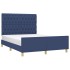 Cama sin colchón tela azul 140x190