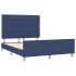 Cama sin colchón tela azul 140x190