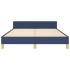 Cama sin colchón tela azul 140x190