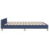 Cama sin colchón tela azul 140x190