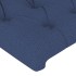 Cama sin colchón tela azul 140x190