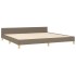 Cama sin colchón tela gris taupe 200x200