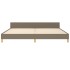 Cama sin colchón tela gris taupe 200x200