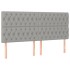 Cama sin colchón tela gris claro 180x200