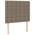 Estructura de cama sin colchón tela gris taupe 100x200