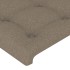 Estructura de cama sin colchón tela gris taupe 100x200