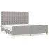 Cama sin colchón tela gris claro 160x200