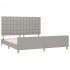 Cama sin colchón tela gris claro 160x200