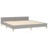 Cama sin colchón tela gris claro 160x200