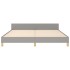 Cama sin colchón tela gris claro 160x200