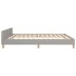 Cama sin colchón tela gris claro 160x200