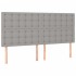 Cama sin colchón tela gris claro 160x200