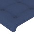 Estructura de cama sin colchón tela azul 100x200