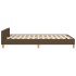 Estructura de cama sin colchón tela marrón oscuro 120x200