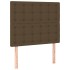 Estructura de cama sin colchón tela marrón oscuro 120x200