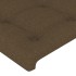 Estructura de cama sin colchón tela marrón oscuro 120x200