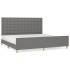 Cama sin colchón tela gris oscuro 200x200