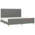 Cama sin colchón tela gris oscuro 200x200