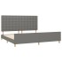 Cama sin colchón tela gris oscuro 200x200