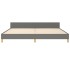 Cama sin colchón tela gris oscuro 200x200