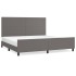 Estructura de cama sin colchón cuero sintético gris 200x200