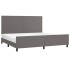 Estructura de cama sin colchón cuero sintético gris 200x200