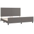 Estructura de cama sin colchón cuero sintético gris 200x200