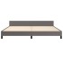 Estructura de cama sin colchón cuero sintético gris 200x200