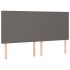 Estructura de cama sin colchón cuero sintético gris 200x200